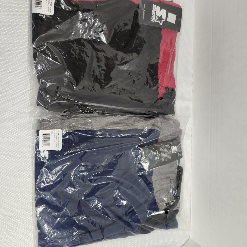 NEW, Bundle Of 2, Mens, Starter Lounge Pants, Blue With Grey And BlackWith Red